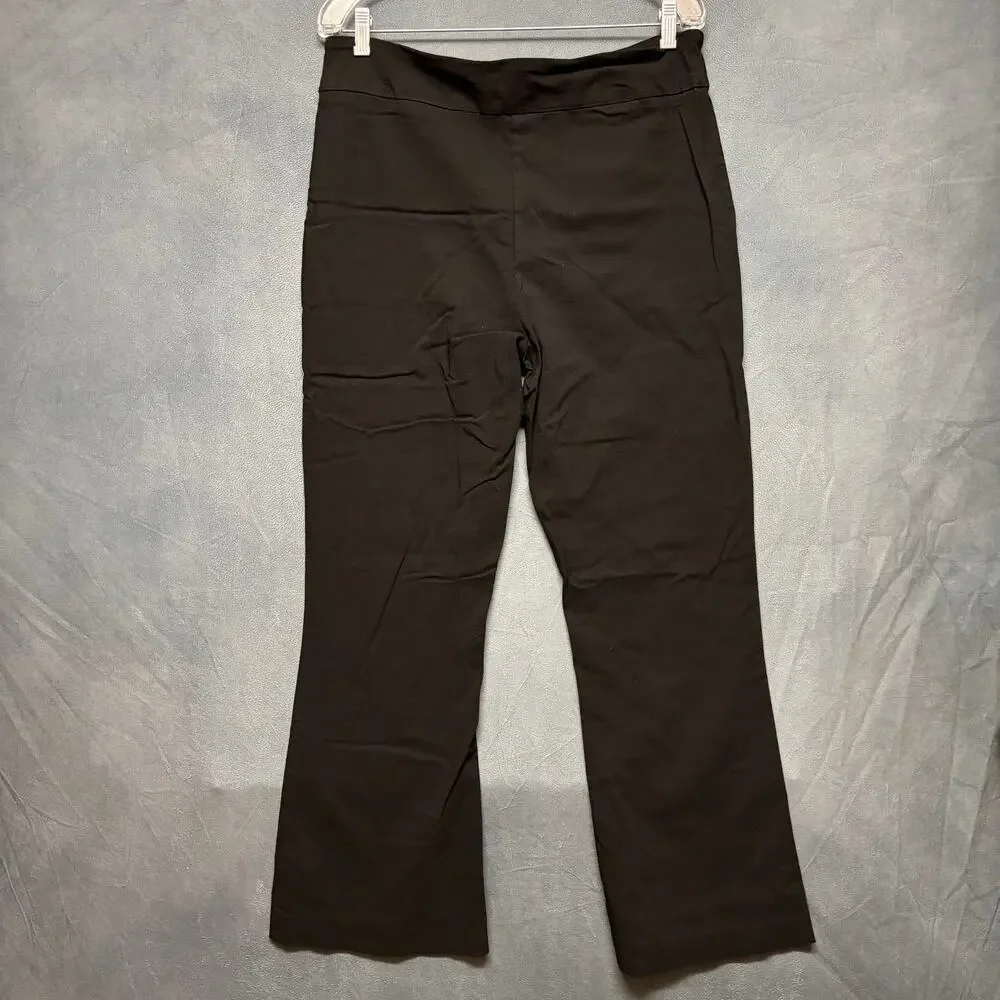 Bootleg Work Pants Womens Pull On Business Stretchy XL Comfy Business Classy